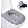 thumbnail image 1 of Adjustable height toilet cushion for elderly with suction cups, 1 of 4