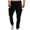 Black, variant on Vedolay Summer Pants For Men Mens Jogging Pants Loose Casual Solid Color Cotton Linen Trousers Elastic Tie Printed Straight Boys Pants,Black L