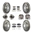thumbnail image 1 of Transit Auto Front Rear Wheel Hub Bearings Assembly Coated Disc Brake Rotors and Ceramic Pads Kit (10Pc) for Car Honda Accord - Left Right Side (Driver Passenger) KBB-108585, 1 of 10