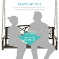 thumbnail image 4 of Best Choice Products 2-Person Metal Outdoor Porch Swing, Hanging Patio Bench w/ Weather-Resistant Steel - Bronze, 4 of 7