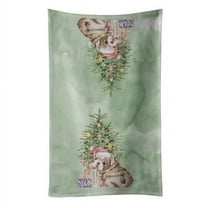 Carolines Treasures CK8214KTWL 25 x 15 in. Unisex Christmas English Bulldog Puppy Kitchen Towel, Multi Color