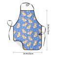 thumbnail image 2 of Uemuo Kawaii Corgi Printed Bib Apron, Adjustable , Water and Oil Resistant, Cooking Kitchen Chef Apron for Women Men, 2 of 5