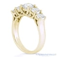 thumbnail image 2 of Round Cut Forever Brilliant Moissanite 5-Stone Trellis Wedding Ring in 14k Yellow Gold, 2 of 4