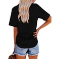 thumbnail image 3 of Anbech Womens American Flag T Shirt Love 4th of July USA Star Stripes Shirts Short Sleeve, 3 of 7