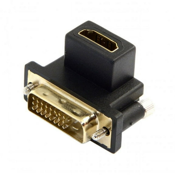 Chenyang CY 90 Degree Down Angled DVI Male to HDMI Female Adapter for Computer HDTV Graphics Card Adapter