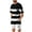Black, variant on Men's Big and Tall Mesh 2 Piece Outfits Striped Print Short Sleeve Tracksuit Track Shorts Set Black
