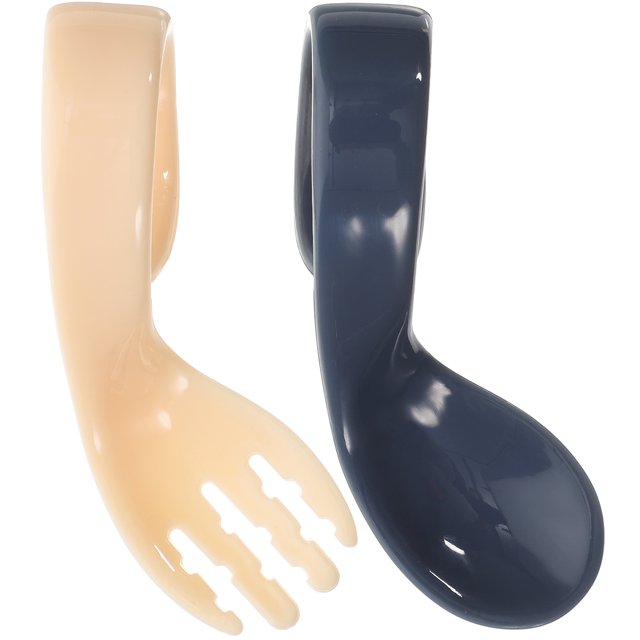 1 conjunto de capacitación para niños Capacitación de la vajilla doblada fácil de agarre para niños pequeños Spoon Spoon