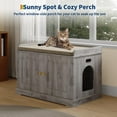thumbnail image 1 of Royalbelle Smoke Gray 31.5 Inch Wooden Cat Litter Box Enclosure, Hidden, 1 of 9