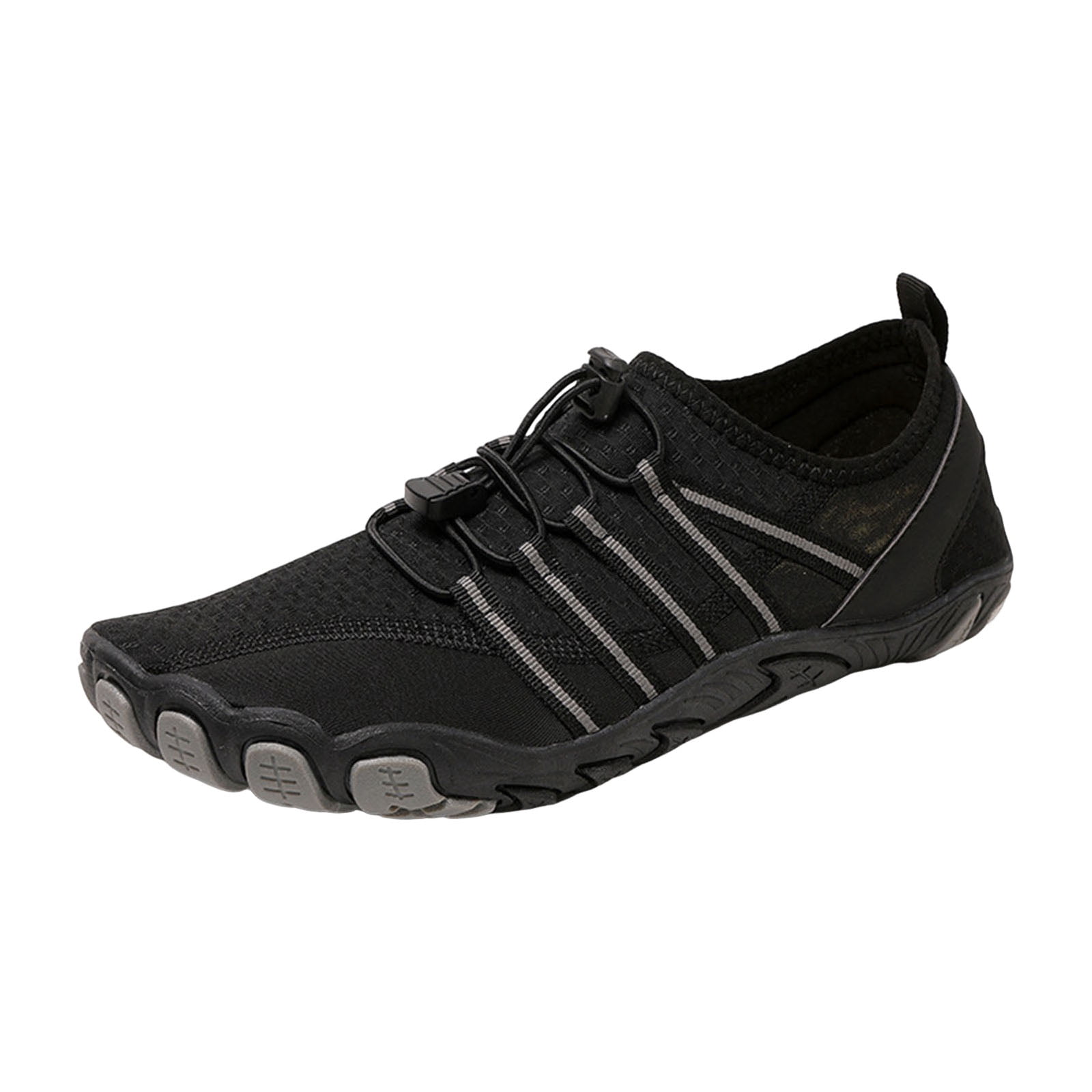 Barefoot Shoes Women Men Footwear Wide Toe Box Sneakers Running HIking Shoes Breathable Mesh Athletic Shoes Black Size 8