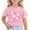 Pink, variant on Hienoo Toddler Girls T-Shirt Short Sleeve Graphic T Shirt Summer Casual T Shirt