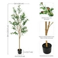 thumbnail image 6 of Sunnydaze 7 ft Artificial Olive Tree with Polyresin Round Planter, 6 of 9