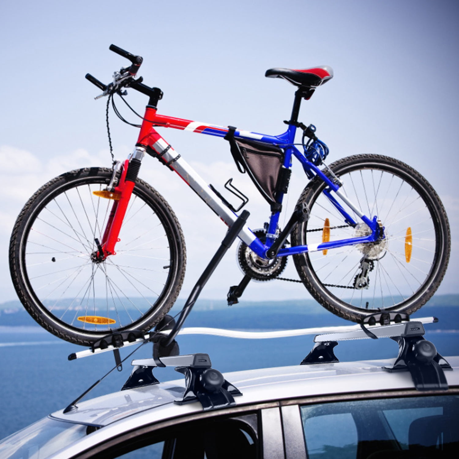 Moclever 47.2" Car Roof Rack, Aluminum Cargo Carrier Roof Rack Crossbars for Most Vehicle Wagon Cars