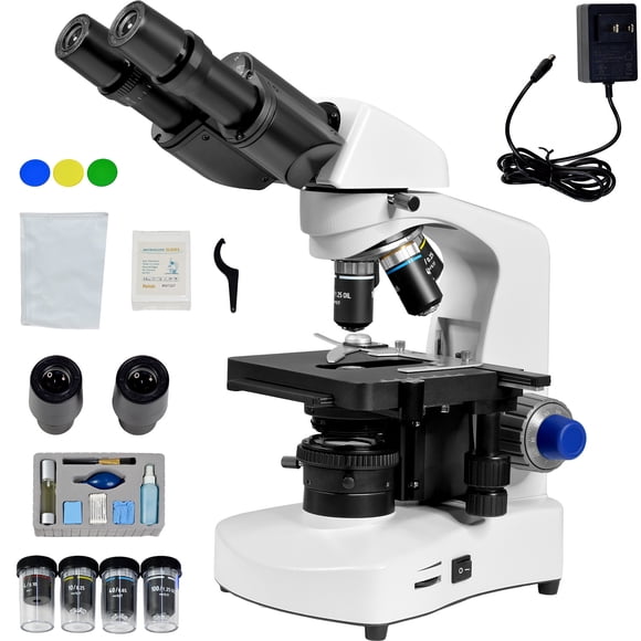 Microscopio Binocular Planacromatico Audiotek 10x-1000x Profesional