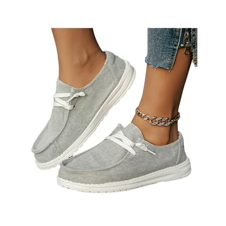 

UKAP Womens Sneakers Casual Canvas Shoes Classic Low Cut Lace up Comfort Walking Flats