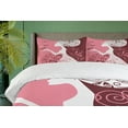 thumbnail image 4 of Ambesonne Pink Duvet Cover Set, Girl Butterflies Flowers, 2-Calking, Pale Pink Maroon White, 4 of 7