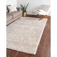 thumbnail image 3 of Unique Loom Davos Collection Modern Luxuriously Soft & Cozy Shag Area Rug, 8' 0 x 10' 0 Rectangular, Linen, 3 of 5