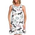 thumbnail image 1 of Xecao Teckel Chiot pour Robes d'Été pour Femmes Robes Décontractées de Plage Sans Manches T-Shirt Robe Évasée avec Poches, 1 of 7