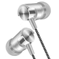 thumbnail image 2 of Moyic Gran oferta de auriculares universales de 3,5mm en la oreja, auriculares estéreo con micrófono incorporado, auriculares con cable de Cables de audio/vídeo Plata, 2 of 6