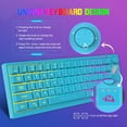 thumbnail image 2 of Wireless Gaming Keyboard and Mouse Combo,12 RGB Backlit Rechargeable 4000mAh Battery,Mechanical Feel Anti-ghosting Keyboard and RGB Wireless Gaming Mouse for PC,PS4,Laptops(Blue), 2 of 8