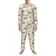 thumbnail image 3 of Fotbe Vintage Farm Pigs Pijama de Hombre con Estampado de Manga Larga, Conjunto de 2 Piezas, Ropa de Dormir Suave y Cómoda con Bolsillos-Medium, 3 of 7