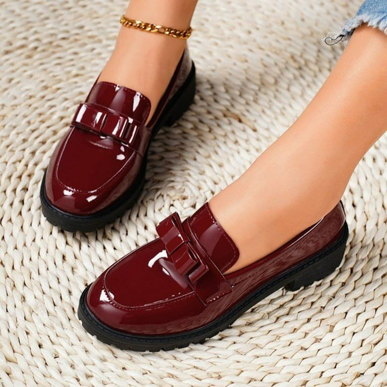 business casual dress shoes for women Oxford Comfort Lace Up Leather Work Office Non Slip Shoes Fashion Comfortable Business Work Shoes (Black,4.5) Ageless Appeal Dress Shoes Business Casual Flats