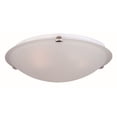thumbnail image 2 of 2681FTSN Maxim Lighting Malaga-3 Light Flush Mount in Transitional style-16 Inches wide by 4 inches high-Satin Nickel Finish-Frosted Glass Color, 2 of 3