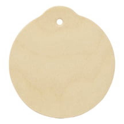 10 Pcs Wood Ornament Circle Cut Out w/ Hole2-1/2" tall x 2-3/8" wide x approx 1/8" thickMade with birch plywood.