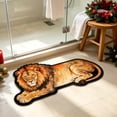 thumbnail image 3 of Kojanyu Polyester Lion Tiger Wolf Shaped Area Rug, Creative Decorative Floor Mat, Irregular Accent Rug for Bathroom Living Room Bedroom Indoor Home., 3 of 6