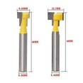 thumbnail image 2 of T-slot T-track Slotting Router Bit Set - 1/4" Shank - Woodworking Tool Gl(yellow)(2pcs), 2 of 5