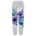thumbnail image 2 of Gibobby Pantalones deportivos térmicos para mujer Mujeres Casual Impreso Cintura Cordón Cintura Elástica Pantalones De Chándal Bolsillo Pantalones De Chándal(Morado,G), 2 of 3