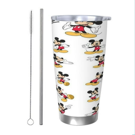 

Mickey_Mouse Cartoon 20 Oz Stainless Steel Tumbler Leak Proof Tumbler with Straw and Lid Travel Coffee Mug for Home Outdoor Thermal Cups for Hot and Cold Drinks