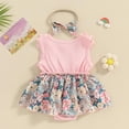 thumbnail image 4 of Vestido tipo mameluco Pivanzore para bebés y niñas de 3 a 6 meses, con diadema, 4 of 7