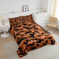 thumbnail image 4 of Erosebridal Teenager Camo Comforter Sets,Black Orange Comforters & Duvets,Military Theme Decor,Reversible,Breathable,2pcs, 4 of 8