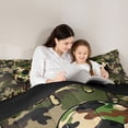 thumbnail image 5 of jejeloiu Farmhouse Camouflage Hunting Queen Comforter Set,Football Soccer Sport Bedding Comforter Set For Boys Men Reversible 3 Pieces, 5 of 8