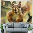 thumbnail image 4 of Orinice  Funny Squirrel Print Tapestry Wall Hanging Easy To Install Wall Blanket For Bedroom Bath Home Decor  40x60inch, 4 of 6