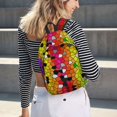 thumbnail image 2 of Easygd Colorful Tie Dye Stained Glass 1 Canvas Backpack: Stylish, Lightweight, and Versatile with Large Capacity and Adjustable Straps –, 2 of 7