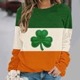 thumbnail image 4 of Womens St Patricks Day Sweatshirts Crew Neck Loose Holiday Green Print Shirts Casual Comfy Pullover Tops (XL, Green 1), 4 of 7