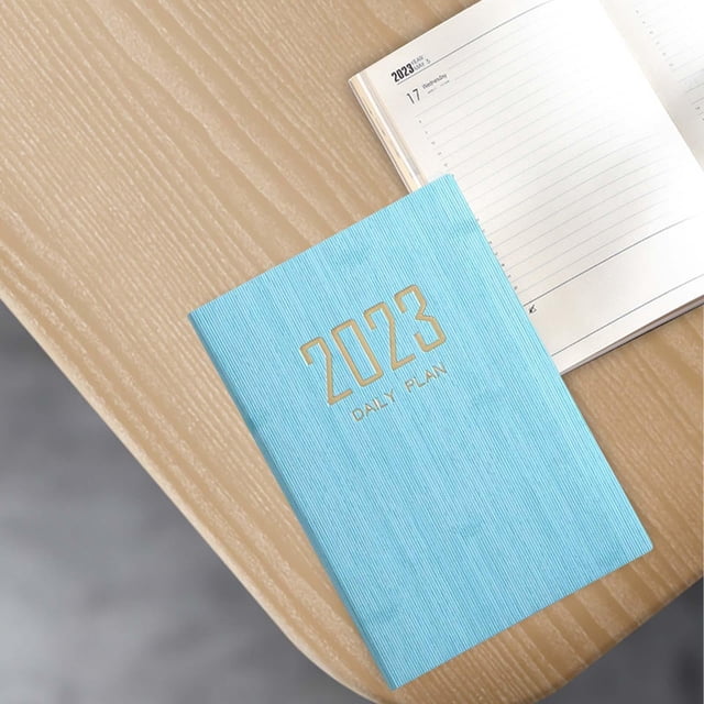 Diario Notebook para 2023 Goals Schedules para Office Business, Weekly, Monthly, Yearly Agenda Organizer Notebook , Azul claro shamjiam almohadillas para escribir cuadernos
