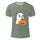 thumbnail image 4 of Blusas y camisas de manga corta y cuello redondo para hombre. Blusas/camisetas de manga corta con cuello redondo y estampado de Halloween para hombre. Blusa para hombre., 4 of 5