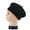 Black, variant on Green Berets Ladies Solid Color Imitation Wool Beret Bud Hat Painter Hat
