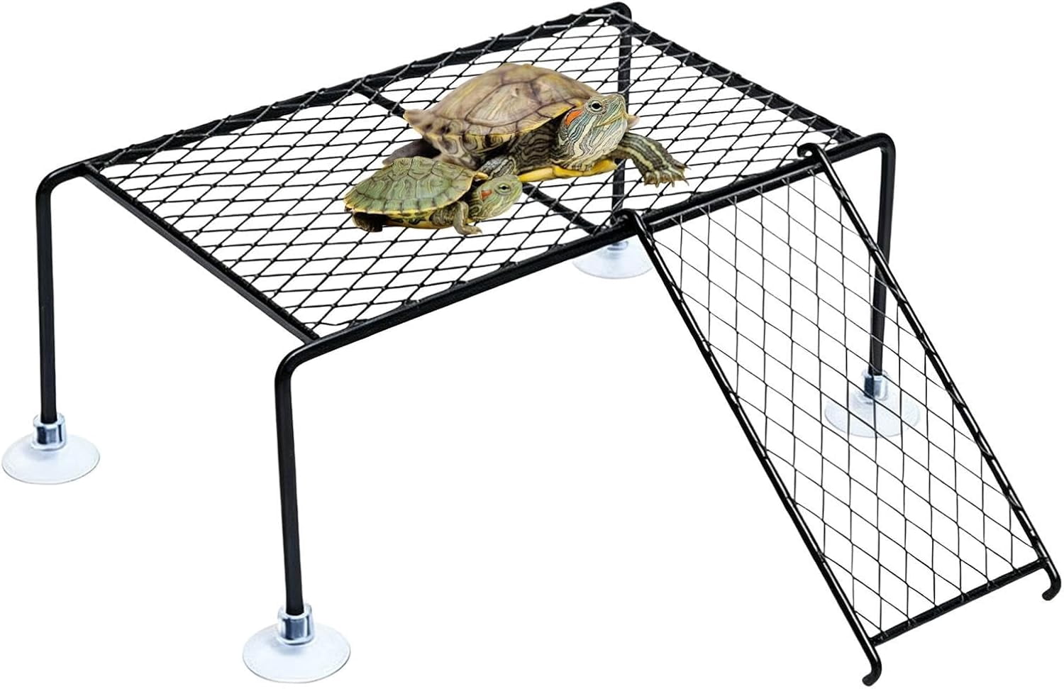 Floating Turtle Basking Platform, Suction Cup Island Dock, Climbing Ladder, for Aquatic Turtle Tank