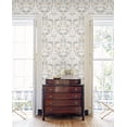 thumbnail image 3 of NextWall Ivory & Grey Honeysuckle Trail Peel and Stick Wallpaper, 3 of 8