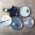 thumbnail image 4 of Creative Ceramic Hand-painted Western Plate Disc Color Flat Plate Soup Plate Dish Salad Dish Microwave Breakfast Plate, 4 of 5