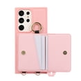 thumbnail image 2 of Decase Crossbody Wallet Case for Samsung Galaxy S22 Ultra with Strap, Ring Kickstand & Card Slot, Lychee Pattern PU Leather Purse Case for Samsung Galaxy S22 Ultra 6.8 inch, Pink, 2 of 9