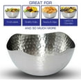 thumbnail image 5 of Bezrat Hammered Stainless Steel Serving Bowl – Multipurpose Fruit/Salad/Snacks Decorative Metal Wave Bowls (9.4" x 9.4"), 5 of 6