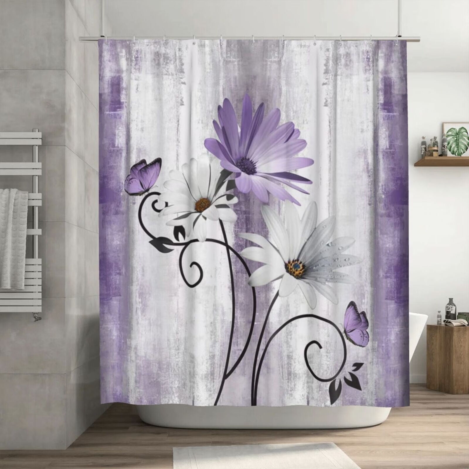 YUSDECOR Cheryl Fleur De Paris Teal Mr Daniels Glam Pretty Bathroom Decor  Bath Shower Curtain 66x72 inch 