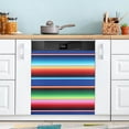 thumbnail image 5 of Coolnut Mexican Serape Blanket Stripes Dishwasher Magnet Cover, Magnetic Refrigerator Panel Decal Wash Machine Front Door Decorative Cover for Home Kitchen Farmhouse Decor, 23"x 26", 5 of 6