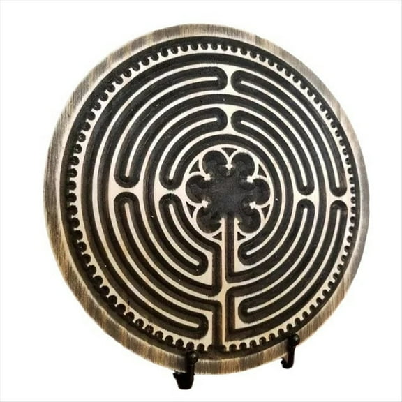 Labyrinths Wood Labyrinths Finger Labyrinths for Meditation and Prayer, Wooden Mindfulness Tool and Altar Decoration M