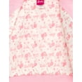 thumbnail image 3 of Barbie Little Girls French Terry Varsity Bomber Jacket Pink 4, 3 of 5