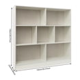 thumbnail image 2 of Bookcase, Wooden Bookshelf with 7 Compartments, 3-Tier Freestanding Display Storage Shelves, Cabinet Rack Organizer, DIY Book Case for Living Room, Bedroom, Home Office 39.37*9.06*39.37in, 2 of 24
